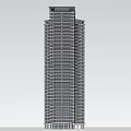 Modern High Rise Building Exterior Design With Glass Facade And Multiple Floors