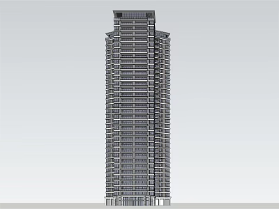 Modern High Rise Building Exterior Design With Glass Facade And Multiple Floors 3d model