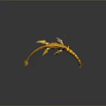 Game Movie Character Yellow Scaled Mythical Creature With Long Slender Body And Spiked Protrusions