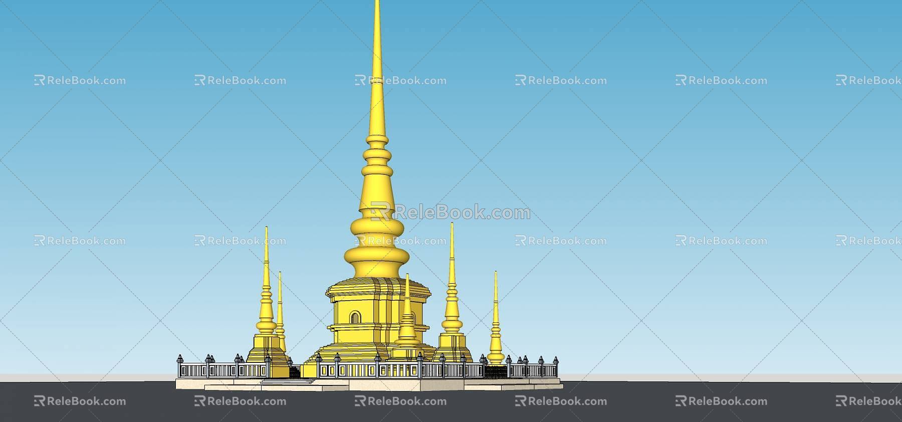 Southeast Asia Tower Temple 3d model