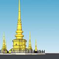 Southeast Asia Tower Temple 3d model