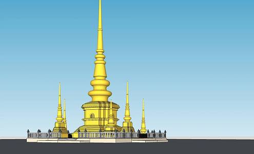 Southeast Asia Tower Temple 3d model