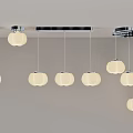 Cream wind chandelier 3d model
