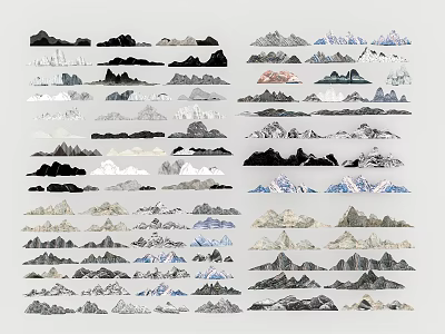 Decorative Rockery Stones With Diverse Shapes Textures For Garden Landscape Design 3d model