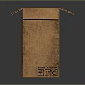 Brown Hand Made Box With Accordion Style Folded Sides And Textured Surface