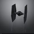 TIE Fighter Spacecraft Model for Space Exploration and Starship Design 3d model