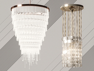 Modern chandelier 3d model