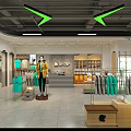 Modern Bright Clothing Store Interior With Spacious Layout And Neat Apparel Footwear Display Racks
