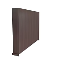 Technology Exhibition Hall Dark Wood Display Cabinet With Multiple Shelves Holding Books And Decorative Items
