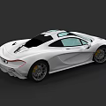 White Sleek Sports Car With Aerodynamic Body And Transparent Roof Design