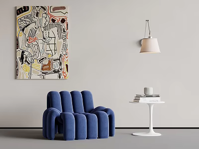 16 Leisure Sofa Modern Simple Leisure Sofa Lazy Sofa Side Wall Lamp 3d model