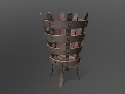 Medieval brazier torch model