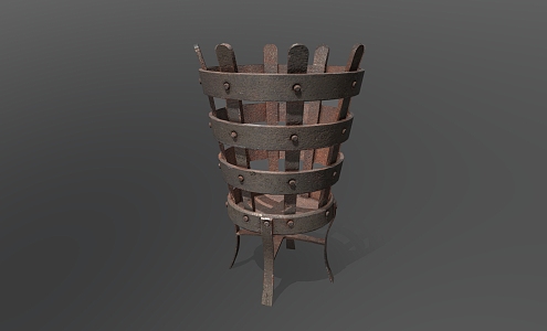 Medieval brazier torch 3d model