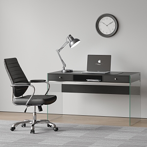 Turri Modern Office Desk and Chair Computer Desk and Chair 3d model