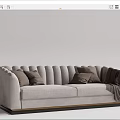 Modern double sofa 3d model