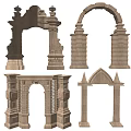 Classical Door Arches With Carved Details And Various Architectural Styles