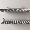 New Chinese-style Eaves Tiles Eaves Glass Ancient Architecture Roof Ridge Eaves Line Building Components 3d model