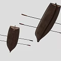Wooden Boats With Traditional Wooden Structure And Oars Featuring Wooden Seats And Planks