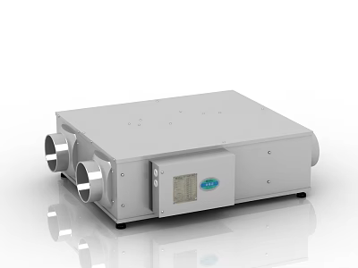 Smart Machine Home Air Ventilation System With Ducts And Digital Display White Design 3d model