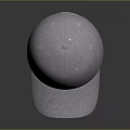 Light Purple Baseball Cap with Brim and Small Holes Simple Fabric Design Dark Background Reflection