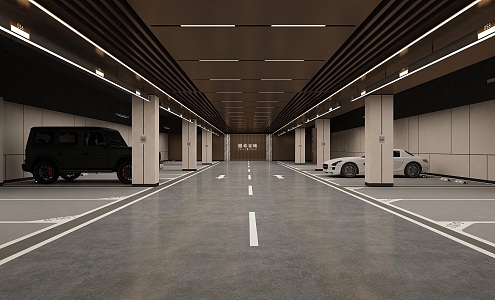 Modern Parking 3d model