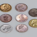 Vintage Portrait Coin Jewelry Round Metallic Pendant Fashion Accessory Design