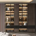 Modern bookcase 3d model