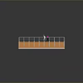Elevated Architectural Platform With White Railings Support Columns And Wooden Flooring