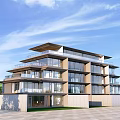 Modern Duplex Villa with Multi Storey Design Large Glass Windows Balconies and Glass Railings