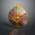 Medieval Shield Ancient Shield Defensive Weapon Ancient Shield Iron Shield Protective Shield Wooden Shield 3d model