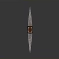 Medieval Battle Axe Featuring Metal Blade Wooden Handle And Decorative Wrapping Design
