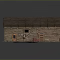 Wooden House Model Featuring Open Wooden Roof Interior Tools And Wooden Frame Structure