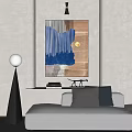 Decorative Painting Sofa Floor Lamp 3d model