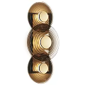 Modern Brass Circular Layered Decorative Wall Lamps for Home Interior Design 3d model