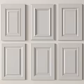 White Flush Cabinet Doors With Simple Panel Design For Kitchen And Wardrobe 3d model