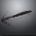 Bio Inspired Character Design With Colorful Wires And Metal Needle Structure