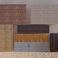 Various Window Blinds Samples With Different Materials And Color Options For Home Decoration 3d model
