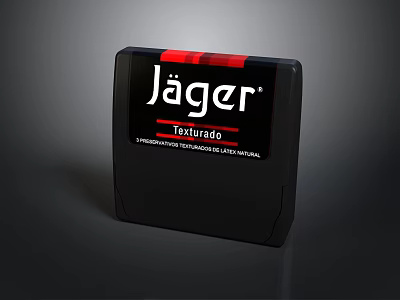 Jäger Texturadio Black Electronic Device With Red And White 3d model