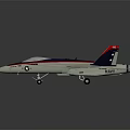 Detailed White Blue Red Fighter Jet Model With Tail Fins Cockpit And Landing Gear