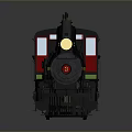 Detailed Vintage Black Steam Train Model With Number 3333 And Headlights