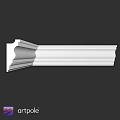White Architectural Decorative Molding With Layered Structure And Smooth Edges