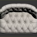 Elegant White Multi Seater Sofa with Button Tufted Padded Back Seat Black Legs Yellow Accents