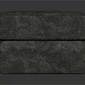 Gray Upholstered Square Ottoman With Fabric Cushion And Sturdy Base