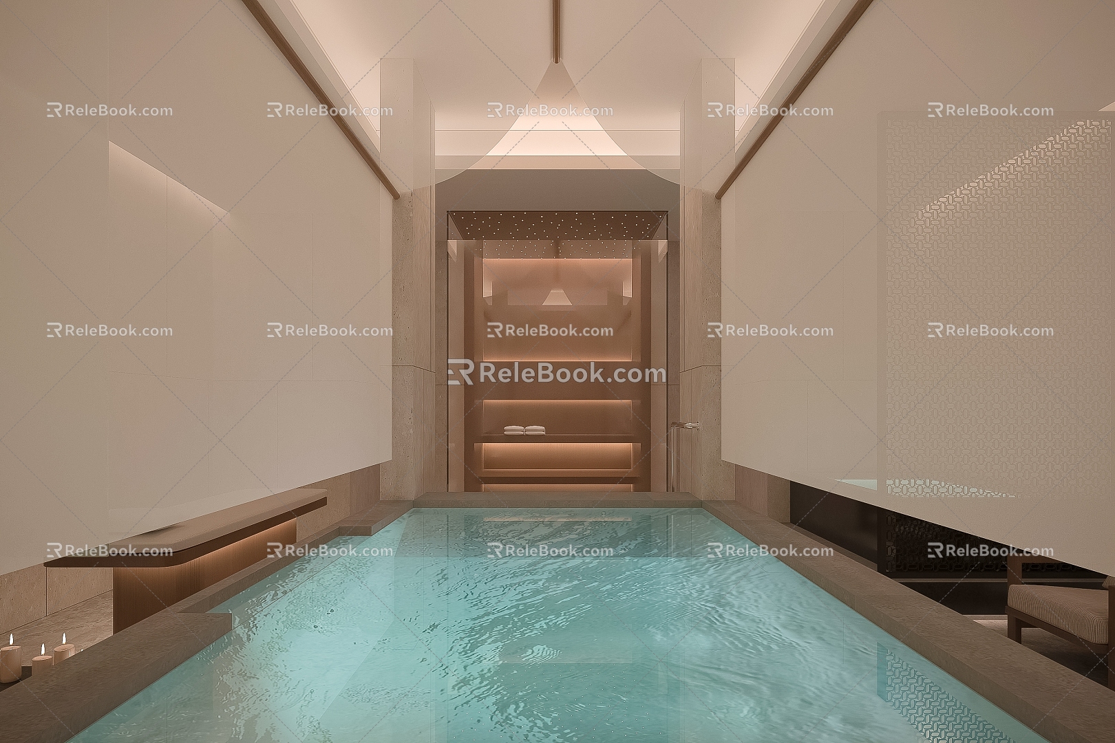 SPA public bathing area 3d model