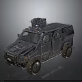 Armored Military Vehicle With Tactical Design Heavy Duty Off Road Tires And Roof Mounted Equipment