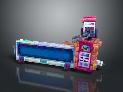 Colorful Geometric Decorative Ornament Set With Transparent Elements And Modern Design 3d model