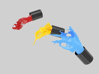 Modern water spray 3d model Modern water spray 3d model