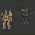 Mech Warrior Mech Soldier Machine Battlearm Mechanical Battlearm Machine Fighter Robot 3d model