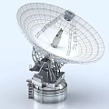 radar system radar station base station signal transmitter signal receiver antenna 3d model