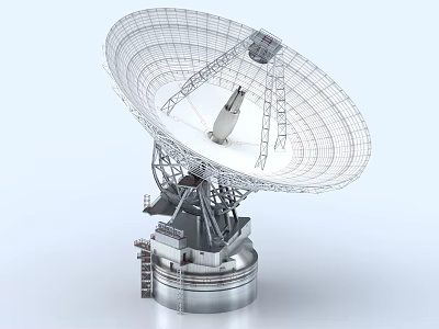 Weapon Radar System With Large Parabolic Antenna And Metal Support Structure 3d model Weapon Radar System With Large Parabolic Antenna And Metal Support Structure 3d model